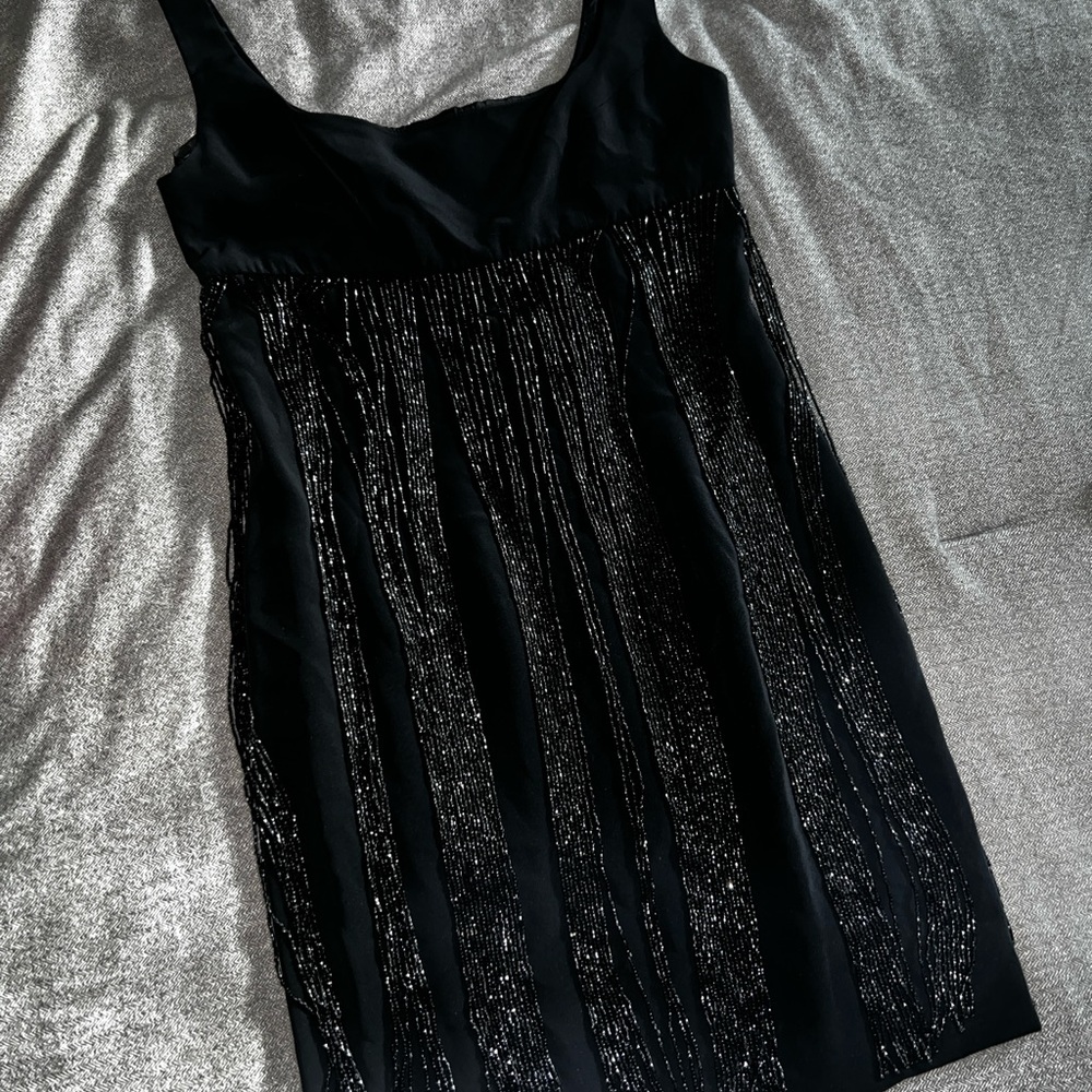 Niteline Black Pleated Mini Sundress
